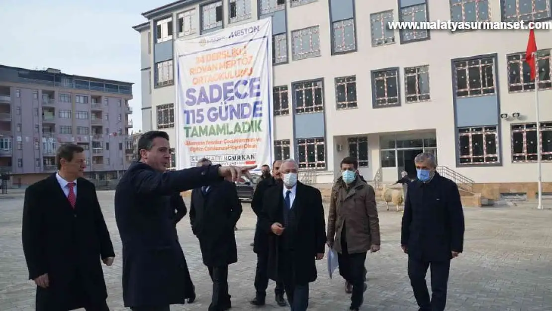 Rıdvan Mertöz Ortaokulu 115 günde tamamlandı