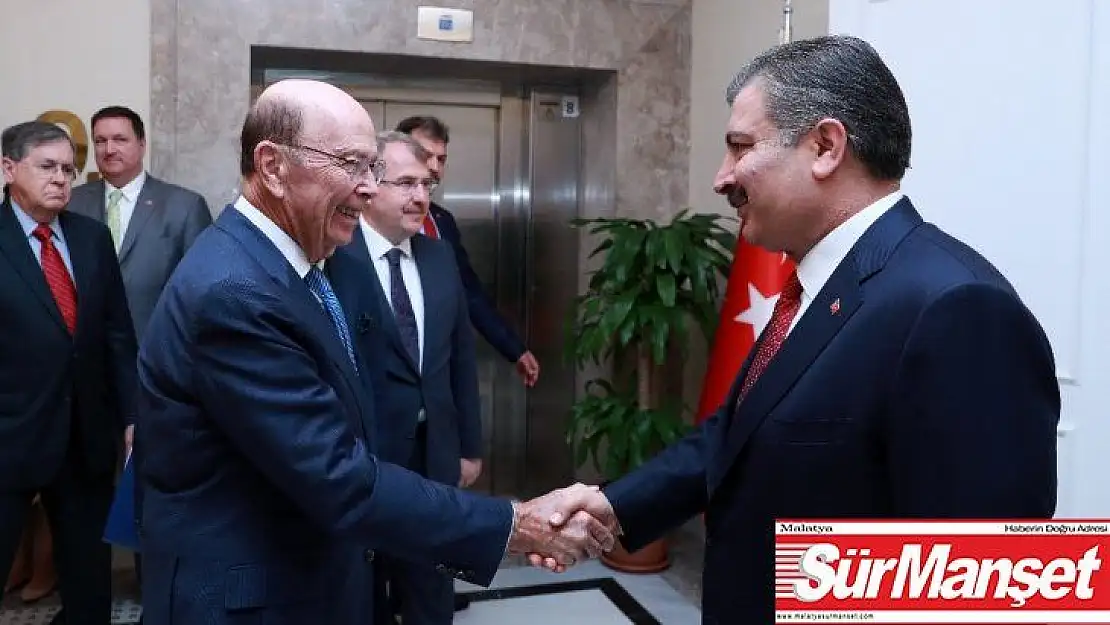 Sağlık Bakanı Koca, ABD Ticaret Bakanı Ross ile bir araya geldi