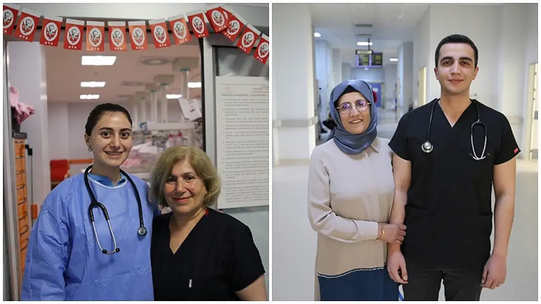 Sağlıkçı iki anne doktor çocuklarıyla aynı hastanede görev yapıyor