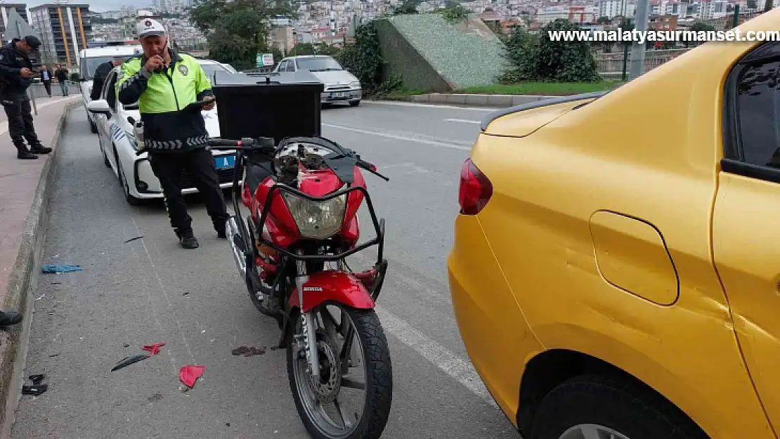 Samsun'da motosiklet taksiyle çarpıştı: 1 yaralı