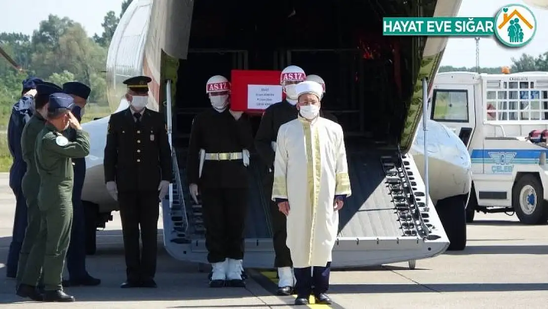 Samsun şehidini karşıladı