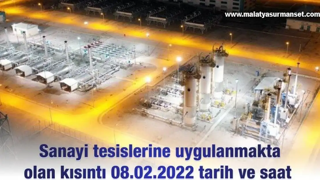 Sanayi tesislerine uygulanan doğal gaz kısıntısı yarın sonlandırılıyor