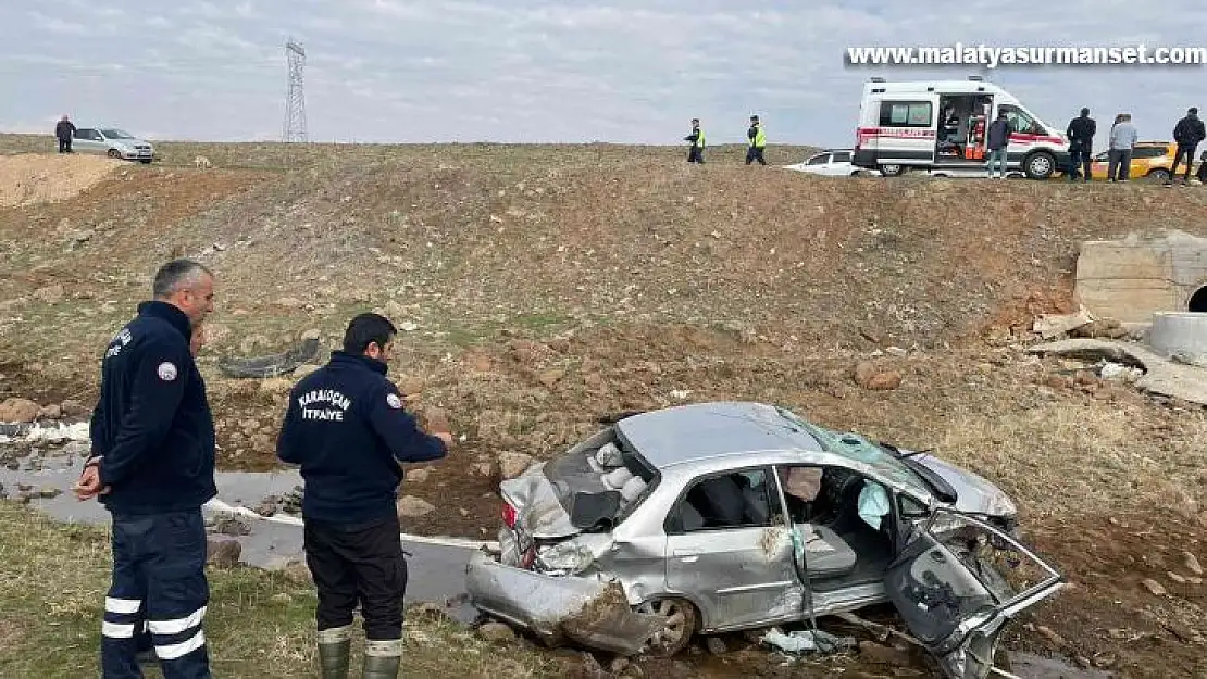 Şarampole yuvarlanan otomobil hurdaya döndü: 2 yaralı