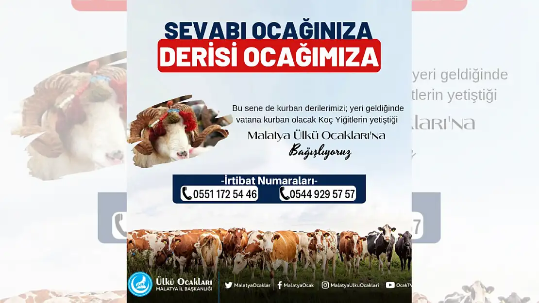 Sevabı Ocağınıza Derisi Ocağımıza Ülkü Ocakları'ndan Anlamlı Çağrı