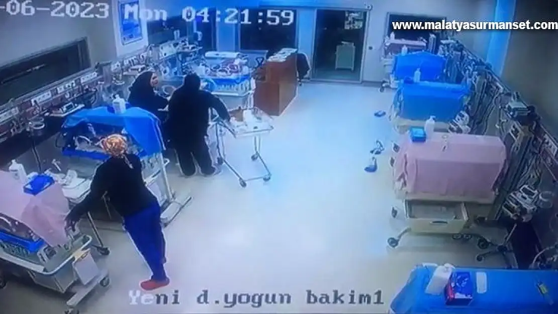 Şiddetli sarsıntıya rağmen kuvözleri bırakmadılar