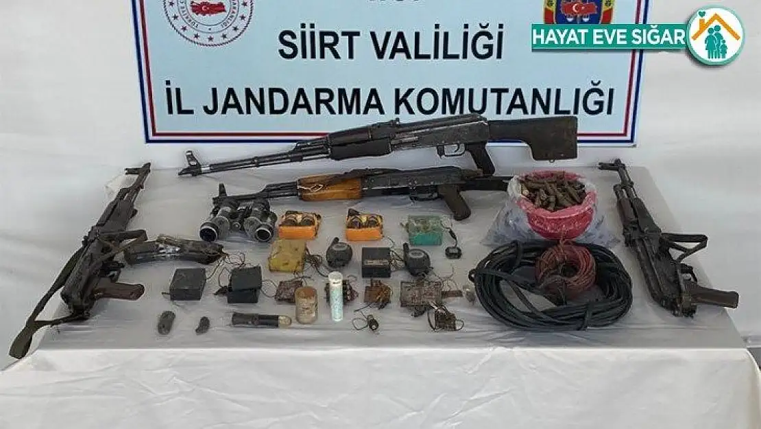 Siirt'te PKK'lı teröristlere ait çok sayı mühimmat ele geçirildi