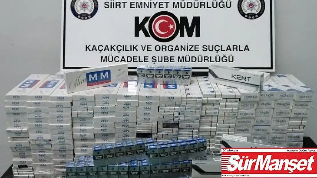 Siirt'te 2 bin 280 paket kaçak sigara ele geçirildi