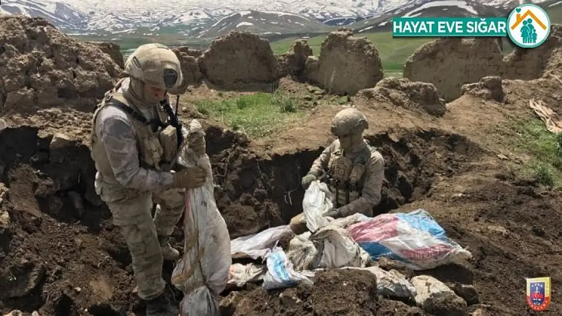 Şırnak'ta teröristlere ait mühimmat ele geçirildi