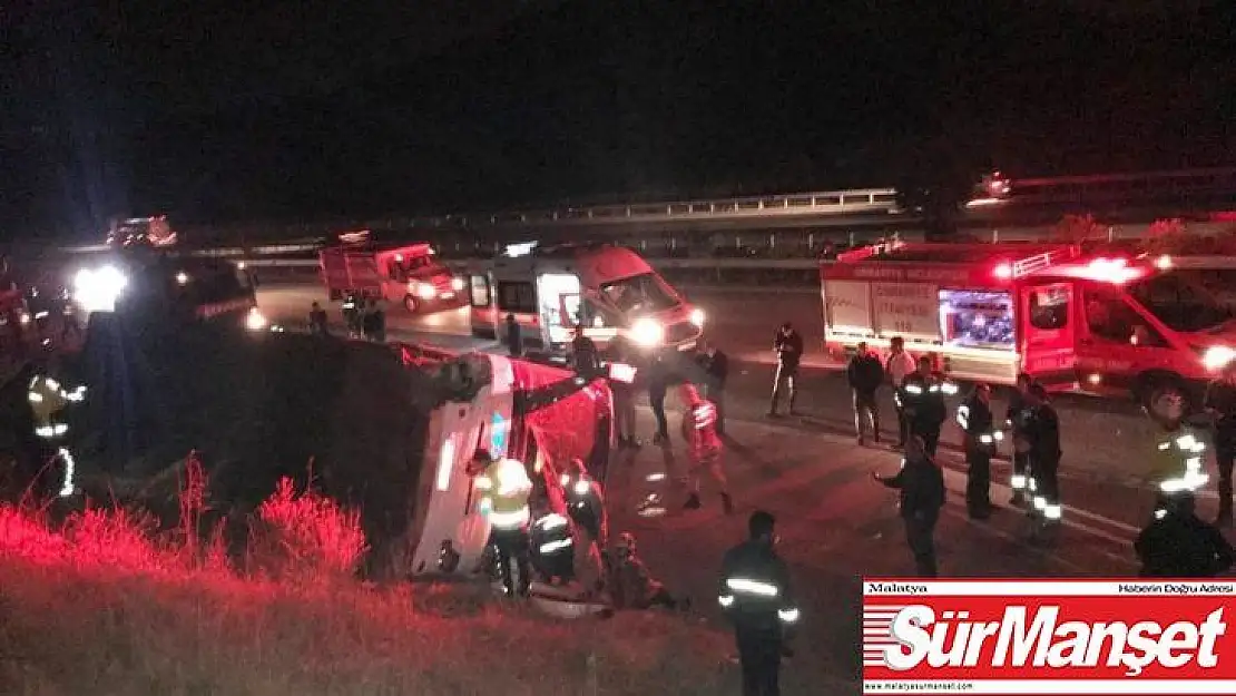 Şoför kalp krizi geçirdi, yolcu otobüsü devrildi: 27 yaralı