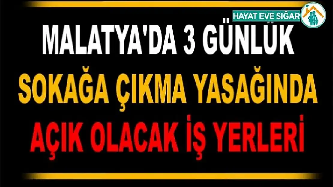 Sokağa Çıkma Yasağında Açık Olacak İş Yerleri