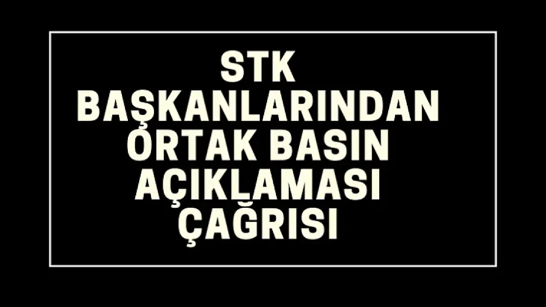 STK Başkanlarından Ortak Basın Açıklaması Çağrısı