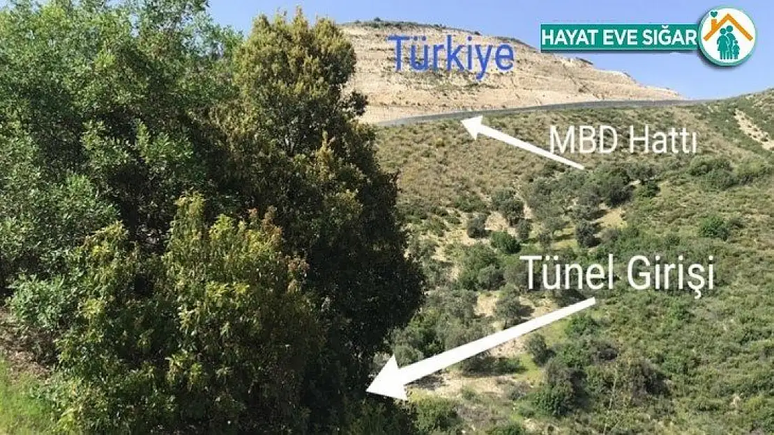 Suriye'den Türkiye istikametine kazılan tünel Mehmetçiğin dikkatinden kaçmadı