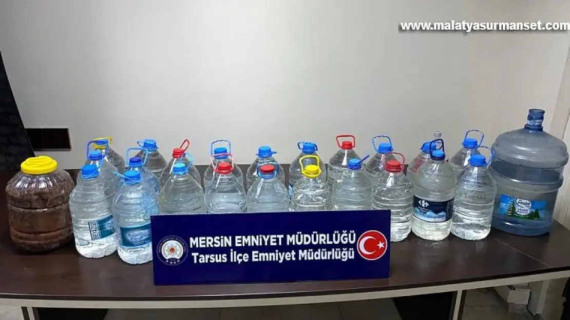 Tarsus'ta 120 litre sahte içki ele geçirildi