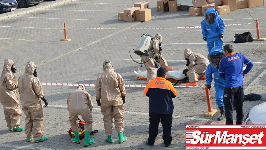 Tatbikatta kimyasal sızıntı başarıyla temizlendi