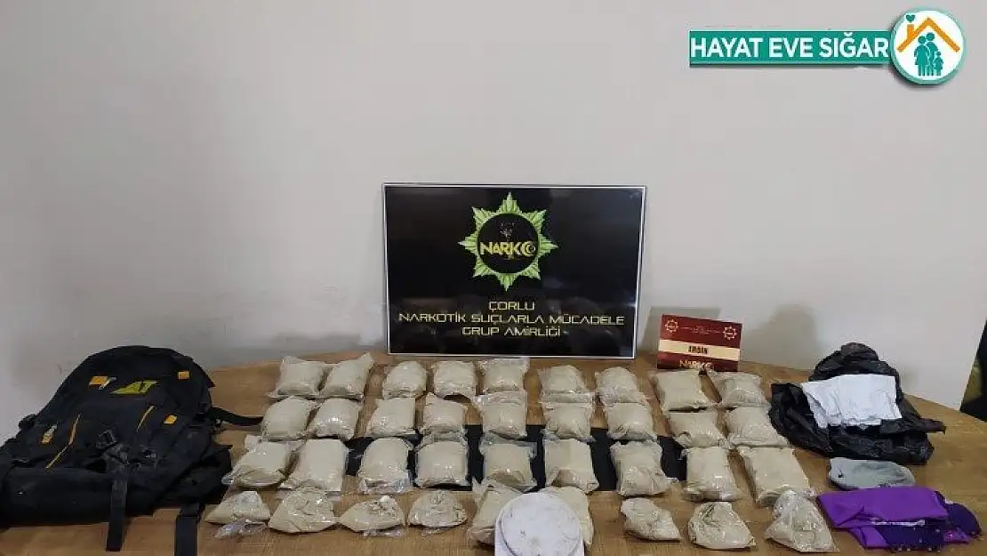 Tekirdağ'da 10 kilo 700 gram eroin ele geçirildi