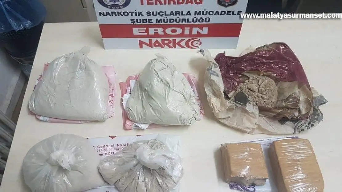 Tekirdağ'da 5 buçuk kilo uyuşturucu ele geçirildi