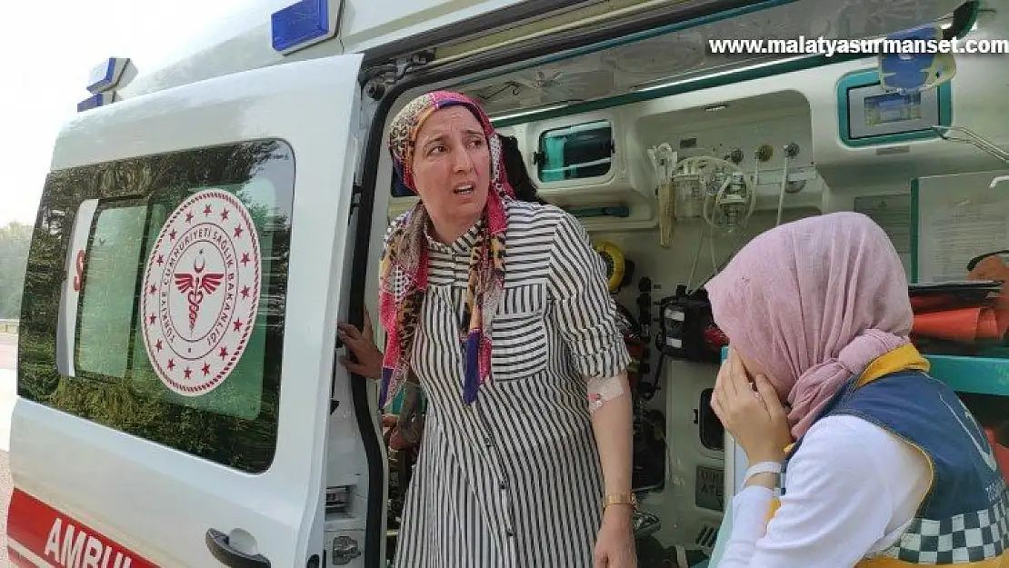 TEM'de kontrolden çıkan otomobil ağaçlık alana uçtu: 3 yaralı