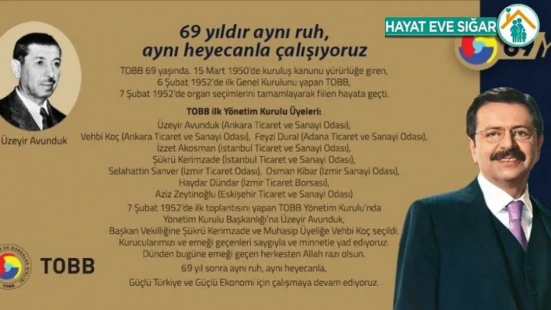 TOBB 69 yaşında