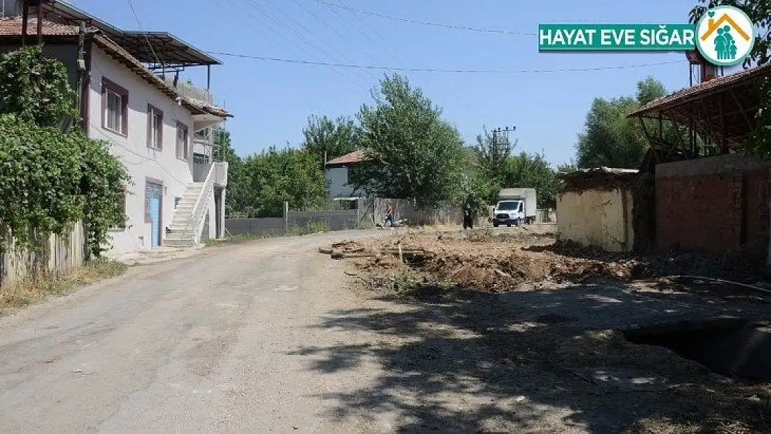 Topsöğüt'te doğalgaz öncesi yol hazırlıkları yapılıyor