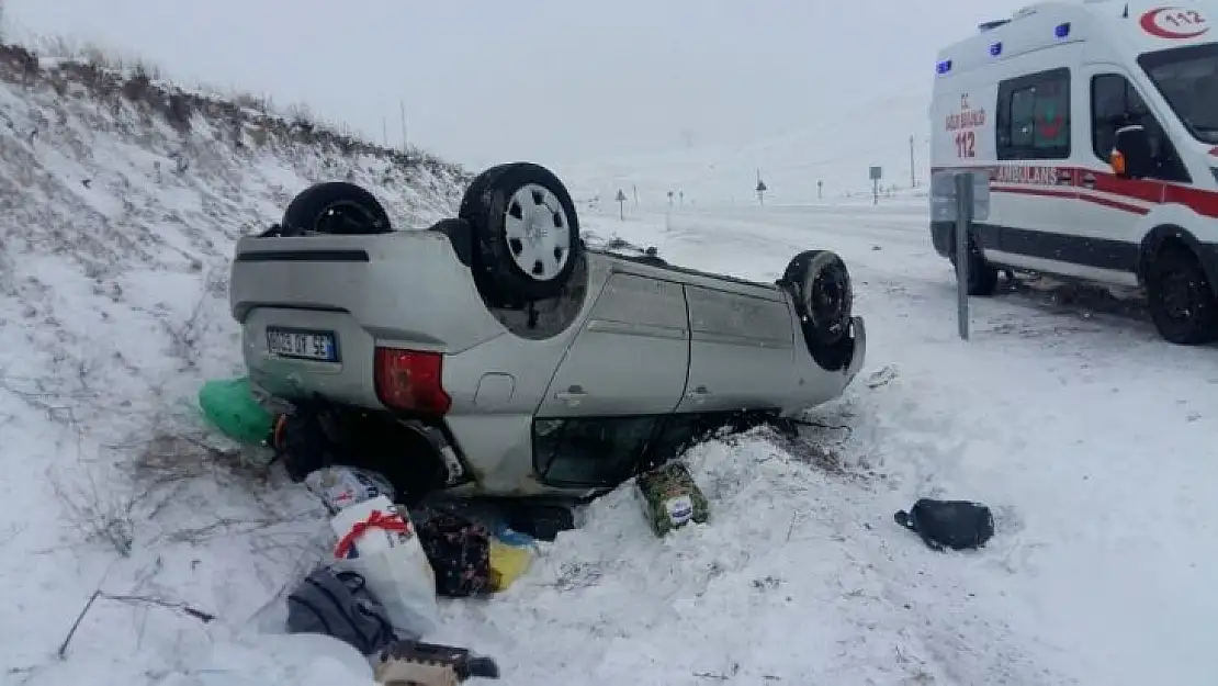 Trafik kazası 2 yaralı