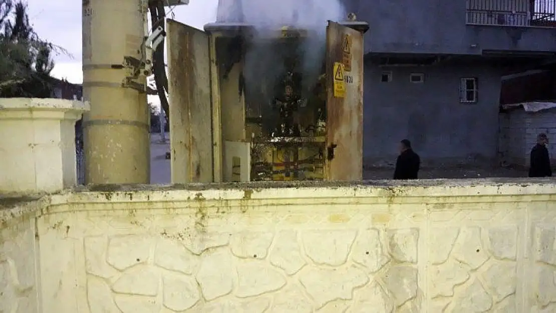 Trafo önce alev aldı, sonra bomba gibi patladı