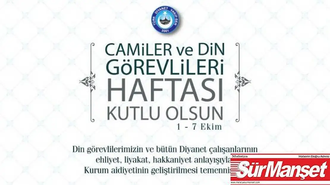 Türk Diyanet Vakıf-Sen'den 'Camiler ve Din Görevlileri Haftası' mesajı