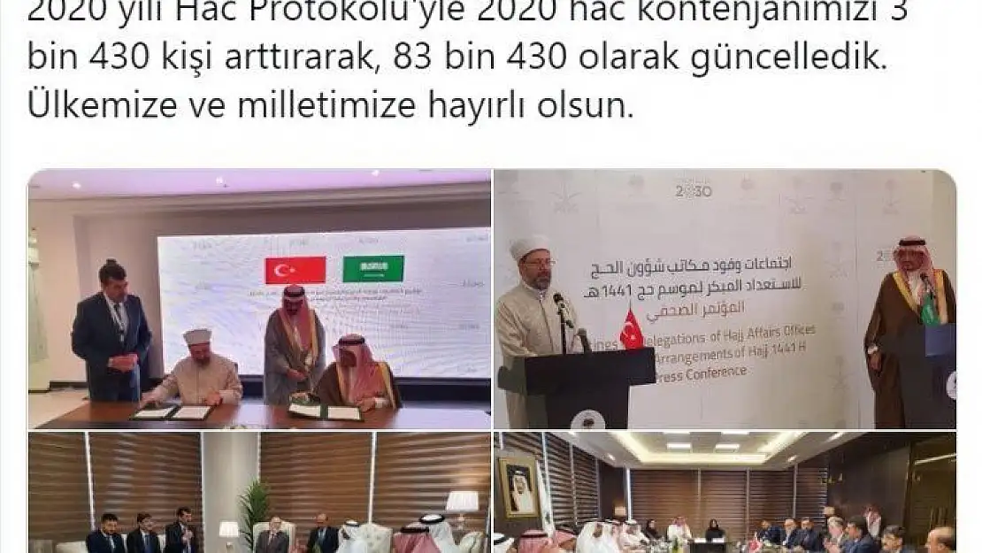 Türkiye'nin hac kontenjanı 83 bin 430'a yükseltildi