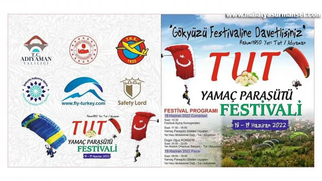 Tut'ta Yamaç Paraşütü Festivali düzenlenecek