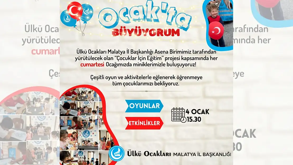 Ülkü Ocakları'ndan Eğitim Odaklı Sosyal Proje Ocakta Büyüyorum