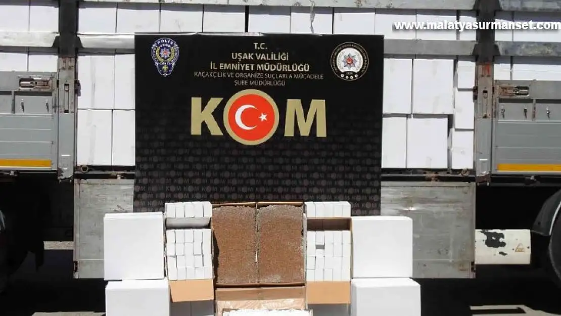 Uşak'ta 1 milyonu dolu 13 milyona kaçak makaron ele geçirildi