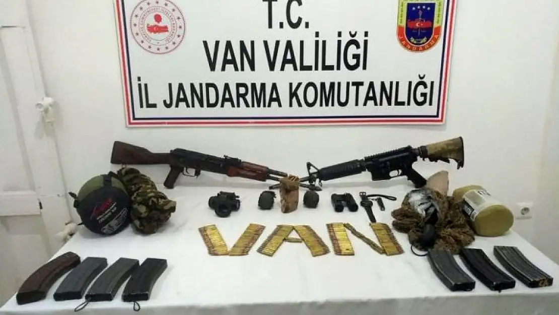 Van'da sağ yakalanan teröriste ait malzemeler ele geçirildi