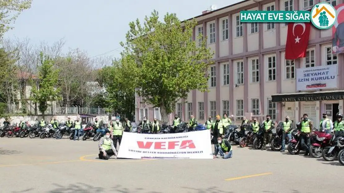 Vefa Sosyal Destek Grupları'nın yardımına motosikletliler yetişti