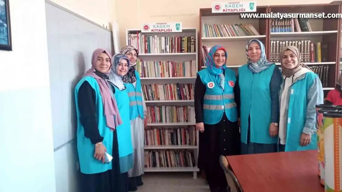 Yarımbağ Köy okulunda kütüphane oluşturuldu
