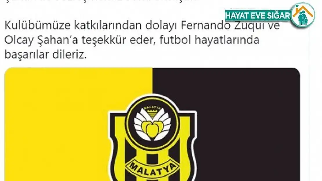 Yeni Malatyaspor'dan Olcay Şahan ve Zuqui'ye teşekkür