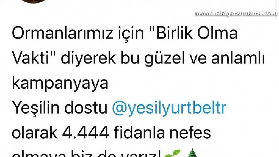 Yeşilyurt Belediyesi 4 bin 444 fidanla nefes olacak