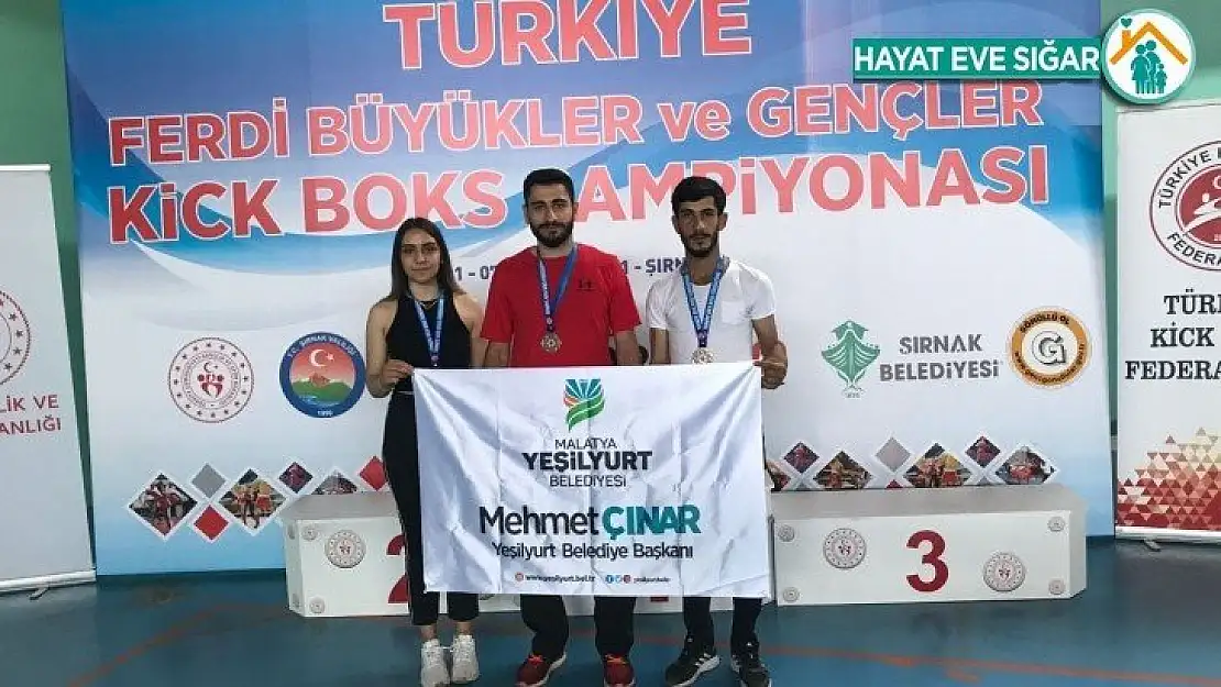 Yeşilyurt Belediyesi kıck-boks sporcuları, Şırnak'tan başarılarla döndü