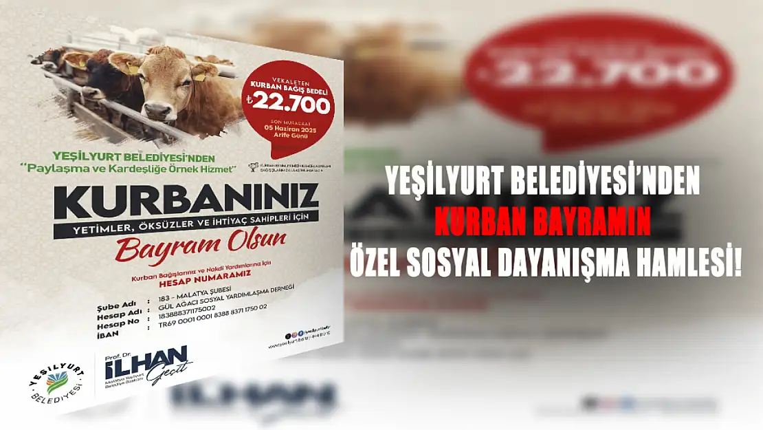 Yeşilyurt Belediyesi'nden Bayrama Özel Sosyal Dayanışma Hamlesi!