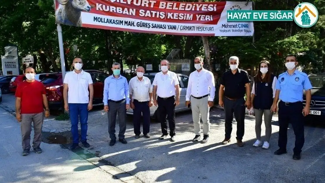 Yeşilyurt'ta kurban satış ve kesim yerlerinde hazırlıklar tamamlandı