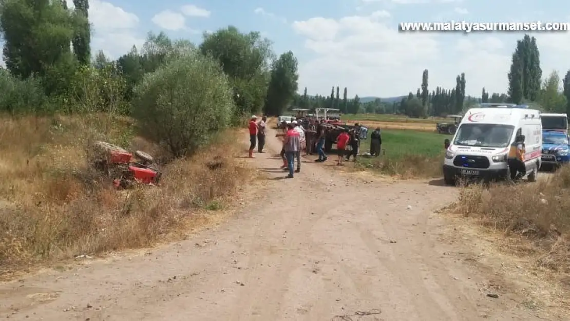 Yeşilyurt'ta traktör devrildi: 1 ölü, 1 yaralı