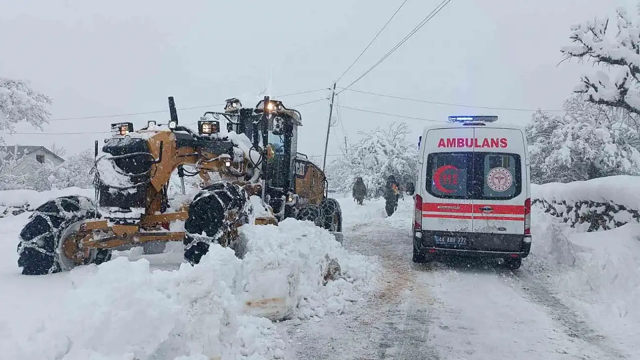Malatya'da 136 kırsal mahalle yolu kapalı
