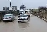 Adıyaman'da yol göle döndü