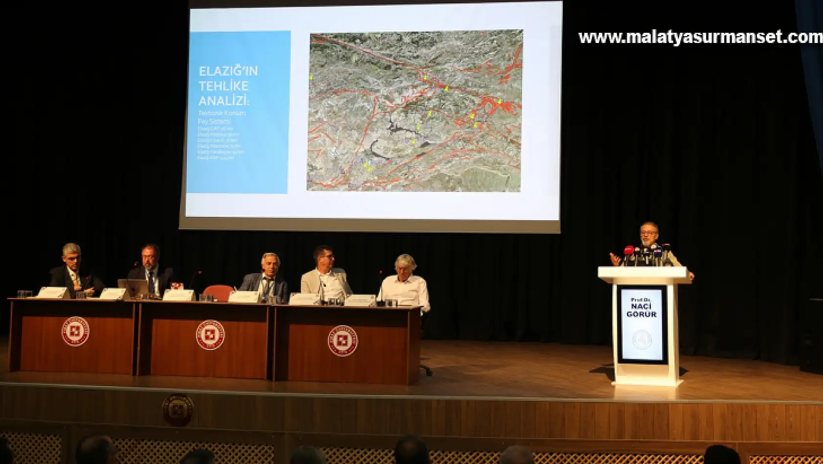 Prof. Dr. Naci Görür, Elazığ'da düzenlenen deprem çalıştayında konuştu