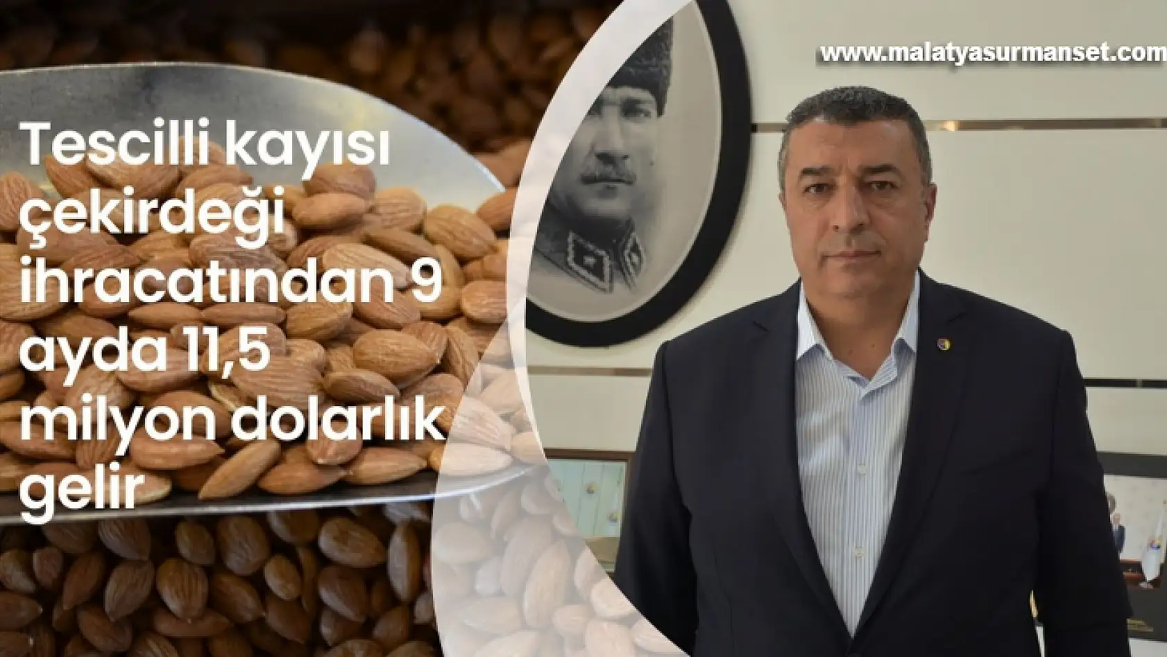 Tescilli kayısı çekirdeği ihracatından 9 ayda 11,5 milyon dolarlık gelir