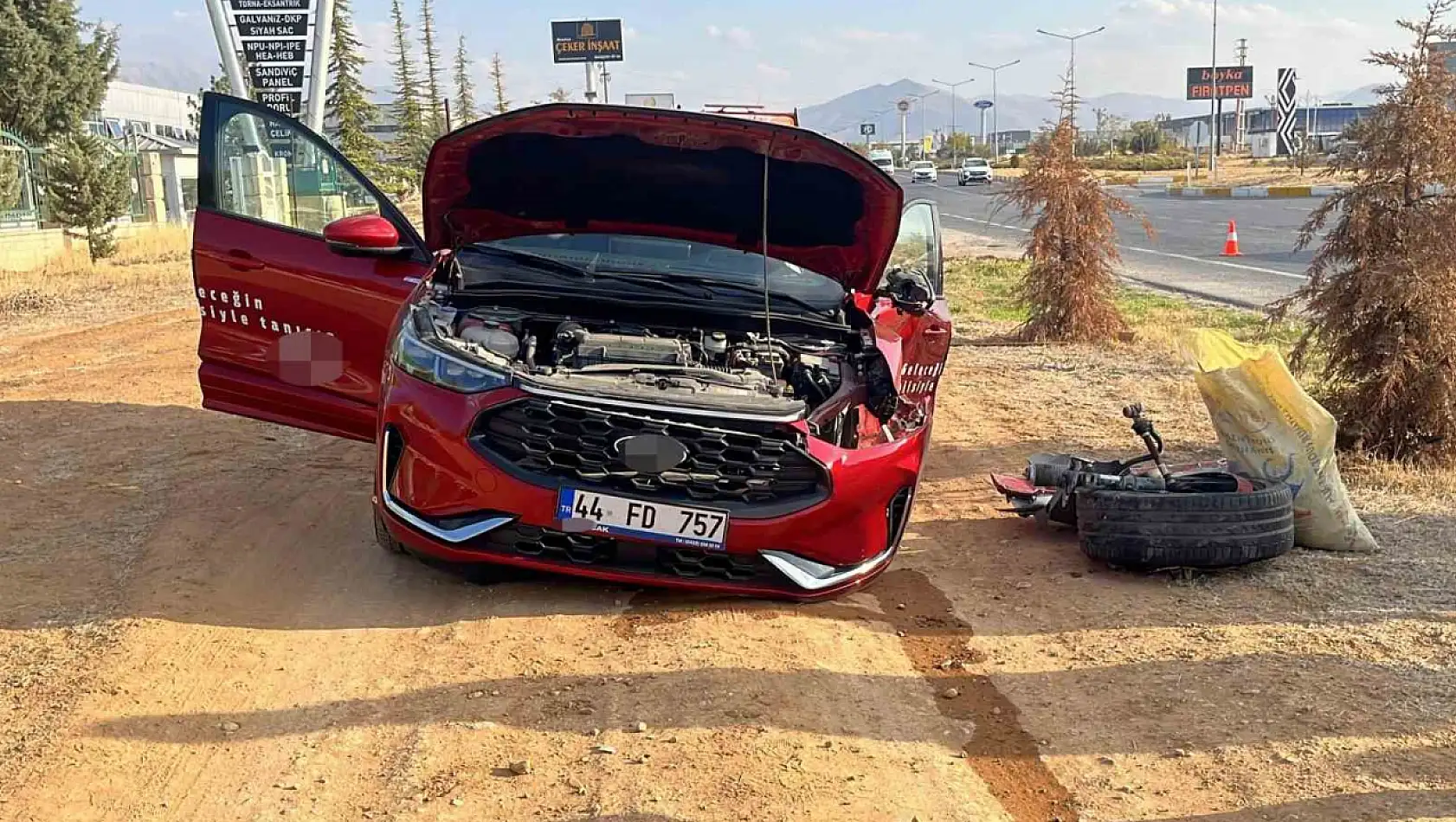 Malatya'da iki otomobil çarpıştı: 2 yaralı