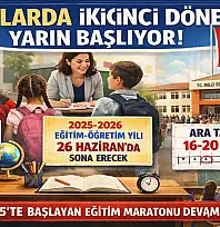 Okullarda ikinci dönem yarın başlıyor