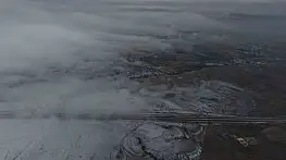 Aynı rakımda kar ve sis