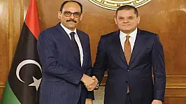 MİT Başkanı Kalın, Libya Başbakanı Dibeybe ile görüştü