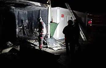 Malatya'da konteyner kentte korkutan yangın