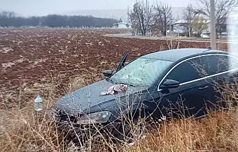 Malatya'da kontrolden çıkan otomobil tarlaya girdi: 4 yaralı