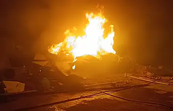 Malatya'da şantiyede yangın